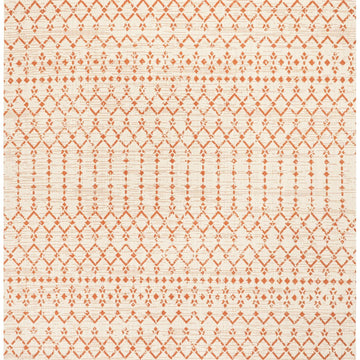 Ourika Moroccan Geometric Textured Weave Indoor/outdoor Square Rug